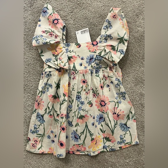 H&M Flounce Dress - Cream/Floral. 12M. NWT - Picture 2 of 3